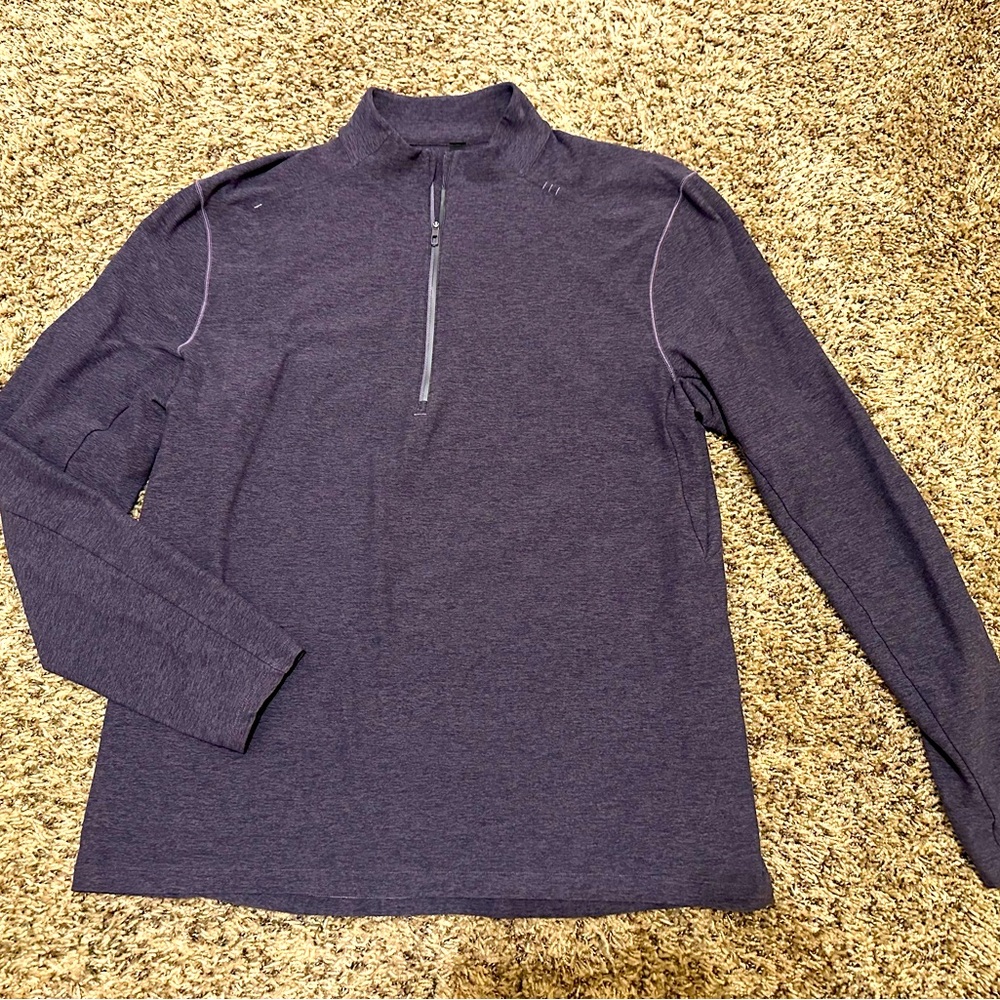 Lululemon Men’s XL Purple Metal Vent Tech half zip pullover EUC
